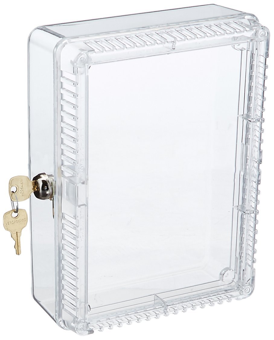 Large Thermostat Guard Ultra Clear Locking Case Anti Tamper Protective