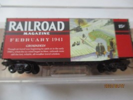 Micro-Trains # 10100891 Railroad Magazine (Grounded) 40' Hy-Cube Boxcar. N-Scale image 1