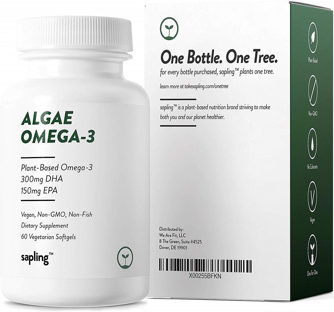 Vegan Omega 3 Supplement Plant Based DHA & EPA Fatty Acids
