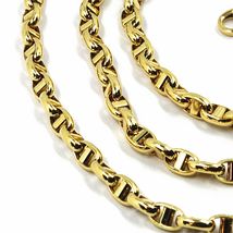 9K YELLOW GOLD NAUTICAL MARINER CHAIN OVALS 3.5 MM THICKNESS, 20 INCHES, 50 CM image 3