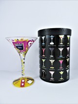 Lolita Birthday Girl Martini Glass Hand Painted W Recipe 7.5 Oz  In Orig... - $16.82