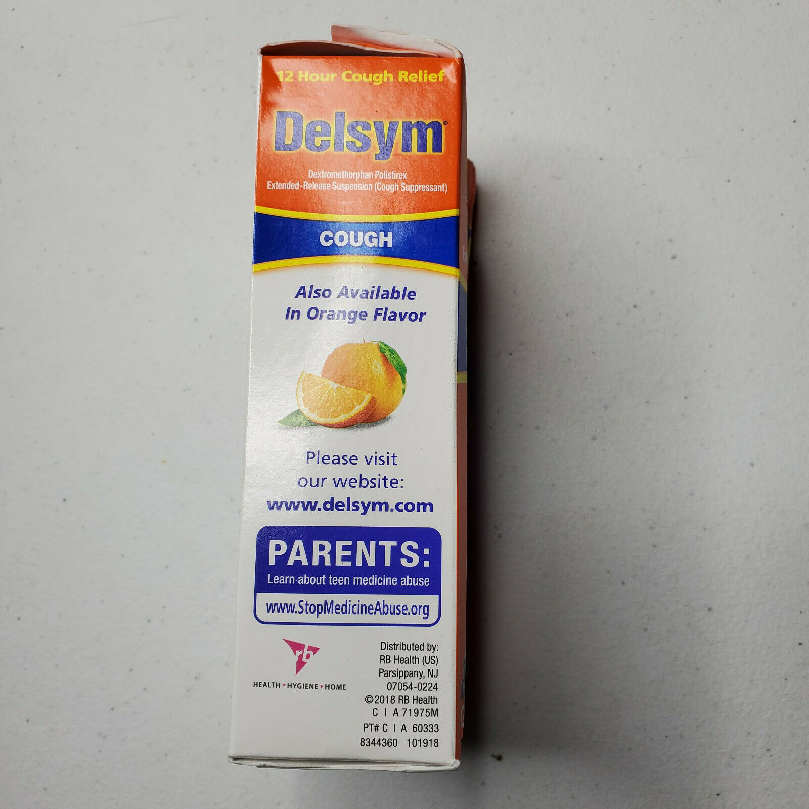 Delsym Adult 12 Hr Relief Cough Syrup Grape Flavor Liquid 5 oz Exp 09/