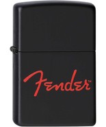  Retired Black Matte Fender Guitars  Logo Zippo Lighter - $56.95