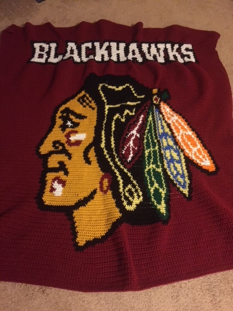 Chicago Blackhawks - Crochet Blanket Afghan Graphghan Pattern - NHL ...