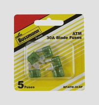 5pk Bussmann Buss 30A BLADE FUSE BP/ATM-30-RP 30 Amp Mini Automotive Car... - $33.77