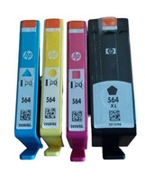 Genuine HP 564XL Black & 564 Cyan Magenta Yellow Ink Cartridges  - $28.01