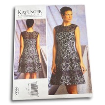 Vogue V1393 Kay Unger Dress Designer Size 6 8 10 12 14 Sewing Pattern Uncut - $14.80