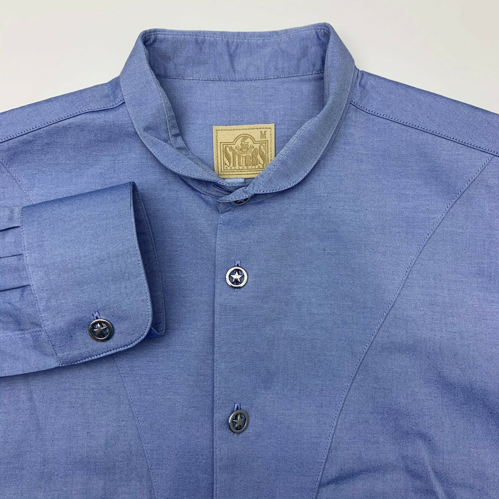 Stubbs Button Up Shirt Mens Medium Blue Western Long Sleeve Casual ...