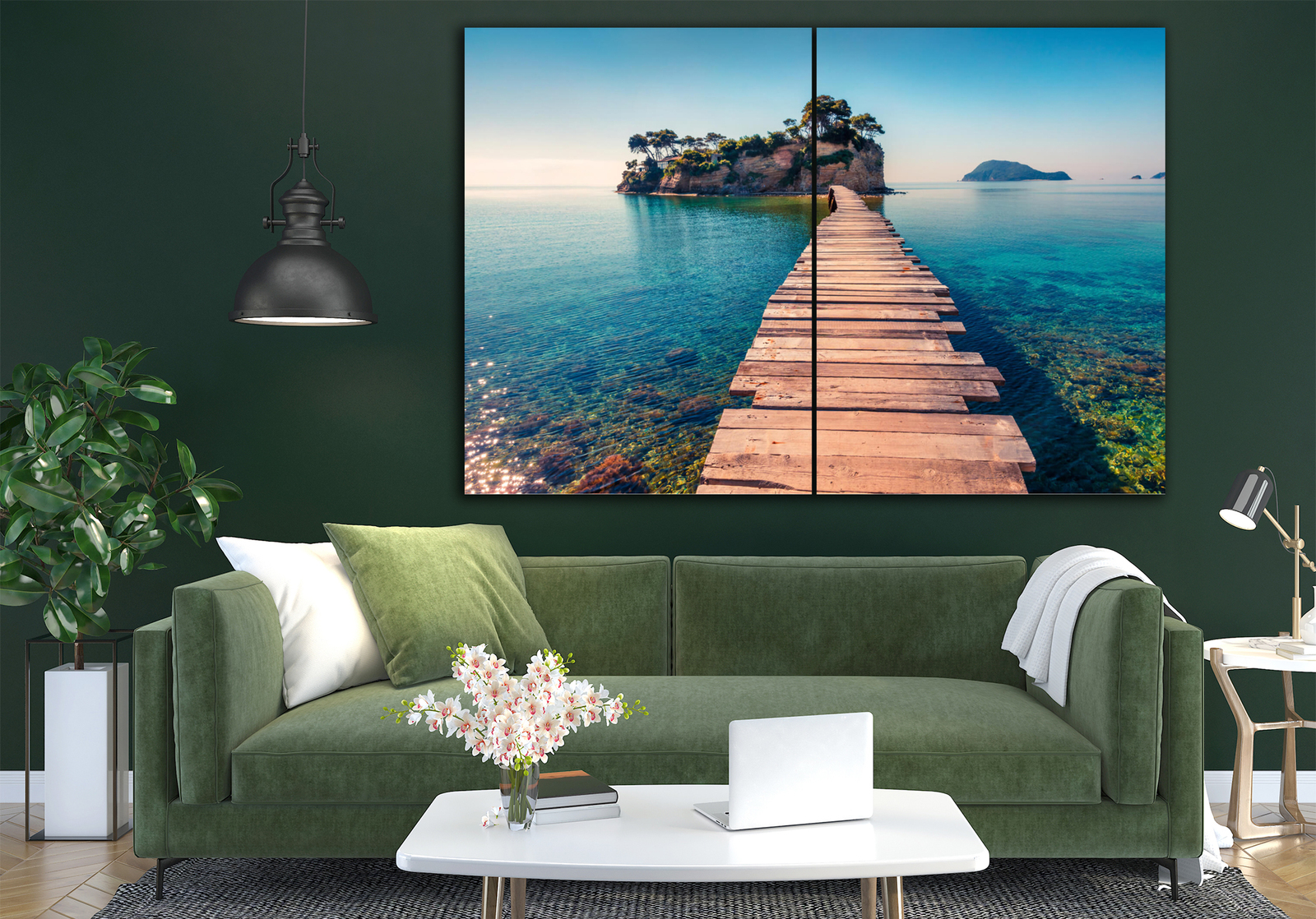 Lake Wall Art Pier Wall Decor Lake Canvas Art Pier Wall Art Seascape