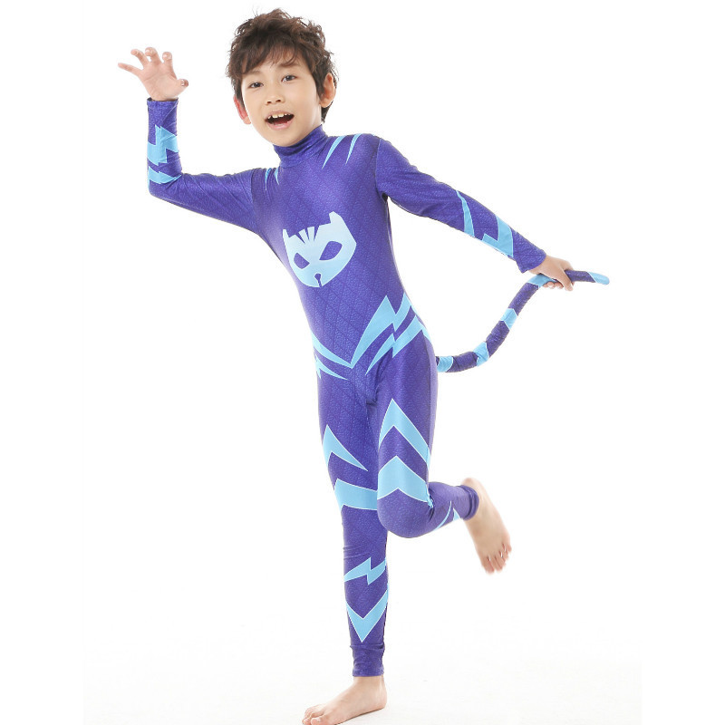 PJ Masks Kids Jumpsuit sleepwear Connor Greg Amaya Cosplay Costume Suit ...