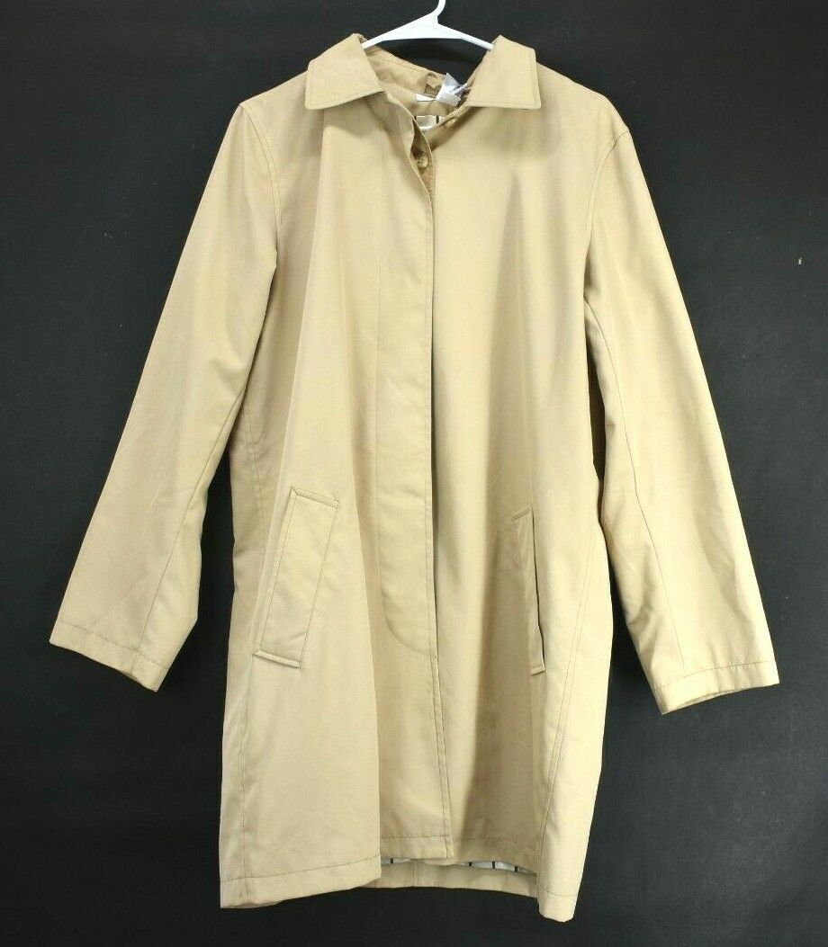 Liz Claiborne Women's Medium Classic Lined Belted Trench Rain Coat ...