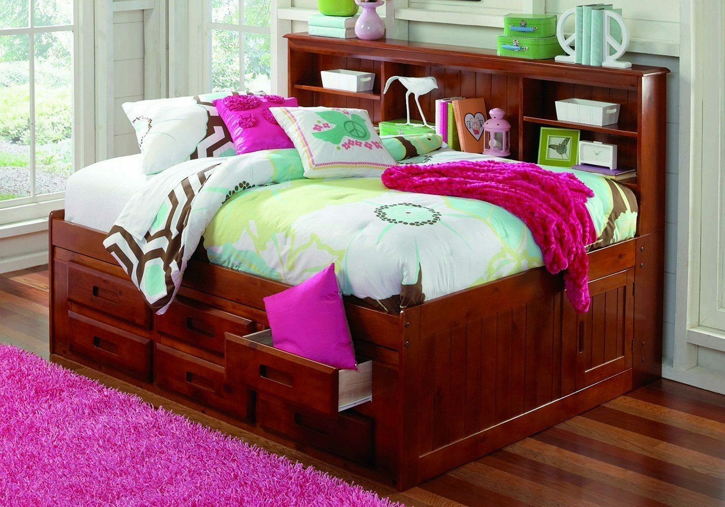 grace-full-daybed-with-bookcase-headboard-trundle-and-three-storage