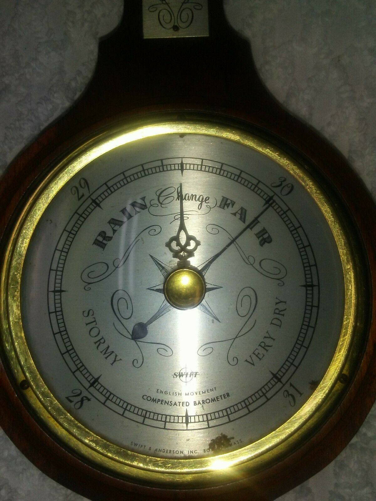 Vintage Swift And Anderson English Movement Compensated Barometer Barometers