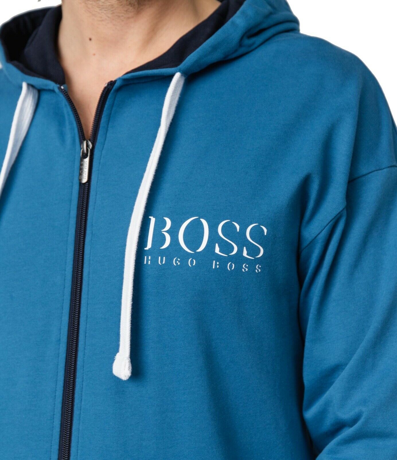 Hugo Boss Men's Athletic Sport TrackSuit Hooded Sweatshirt Jacket & Pants Set