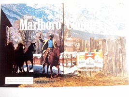 1983 Two Page  Color Ad Marlboro Cigarettes Come To Marlboro Country - $7.99