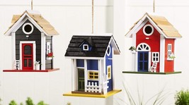 Hanging Cottage Design Birdhouse - Painted Pine & Plywood 3 Designs