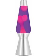 Lava the Original 27-Inch Silver Base Grande Lamp with Pink Wax in Purpl... - $149.99