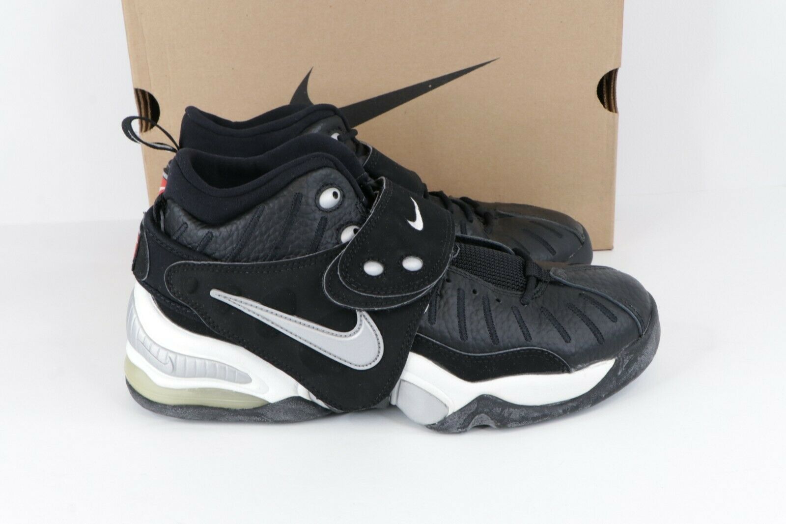 NOS Vintage 90s Nike Air Metal Force TB Basketball Sneakers Shoes Black ...