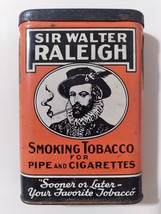 SIR WALTER RALEIGH SMOKING TOBACCO TIN  ( EMPTY ) - $10.00