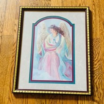 Bettie Herbert Felder Framed Angel Picture Thru God Grace signed Art 16X13 HOMCO - $49.45