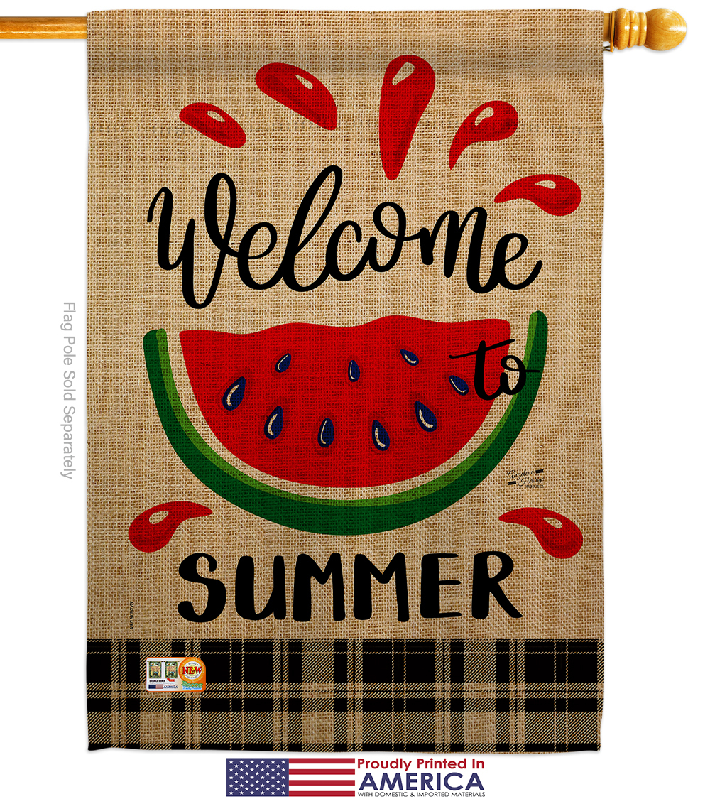 Watermelon Summer - Impressions Decorative House Flag H137214-P3 - Holiday