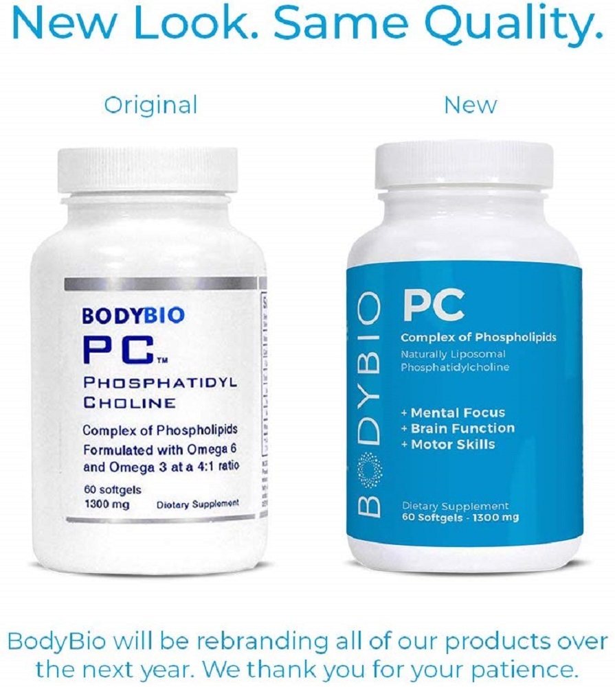 BodyBio - PC Phosphatidylcholine, Liposomal Phospholipid Complex for Cell Health