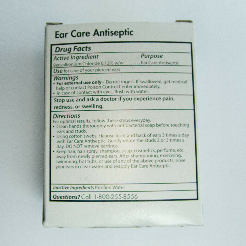 Inverness Ear Piercing Kit STAINLESS STEEL, Including ear care solution