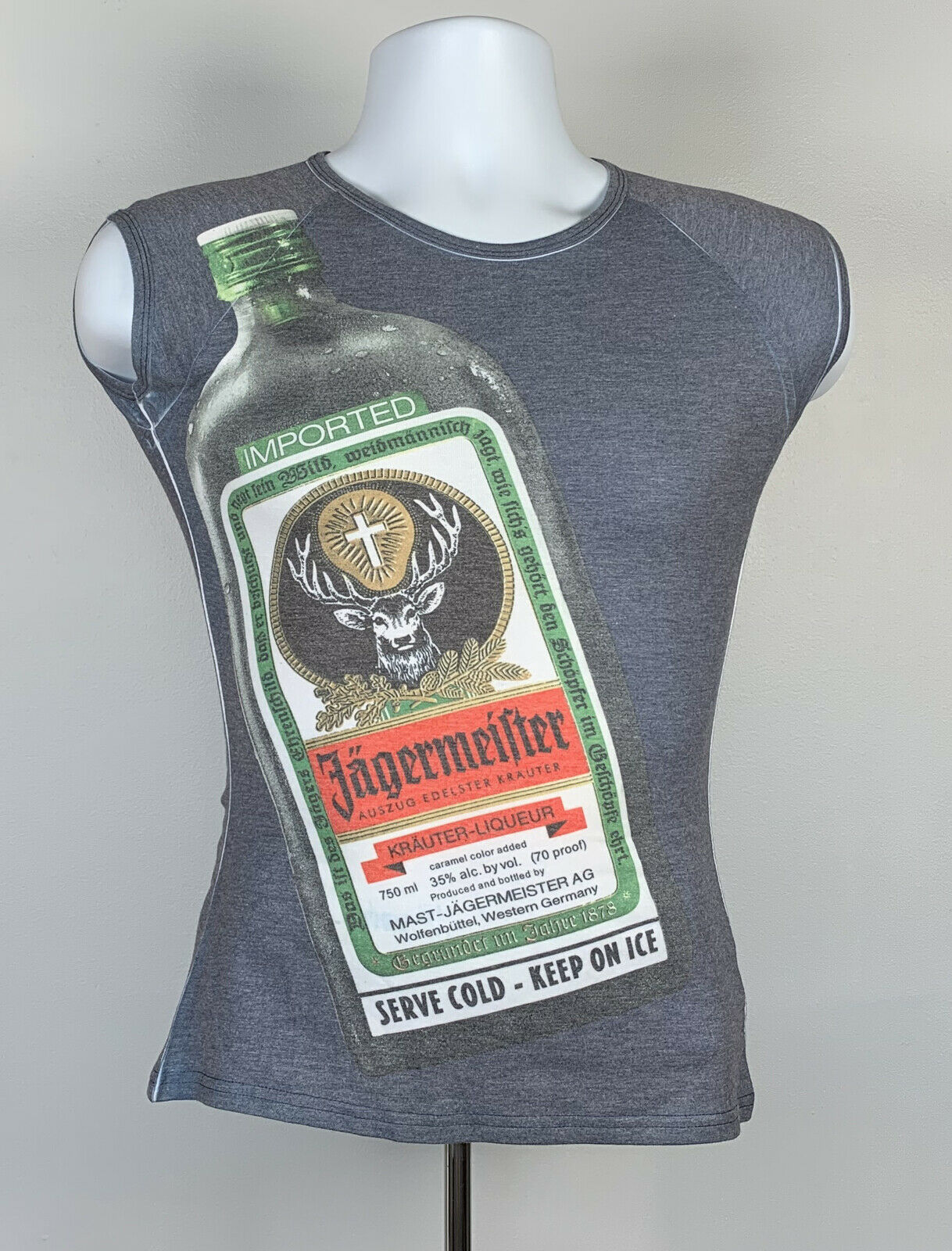 Primary image for Jagermeister Cold Bottle Logo T Shirt Womens Medium Polyester Spandex Blend 