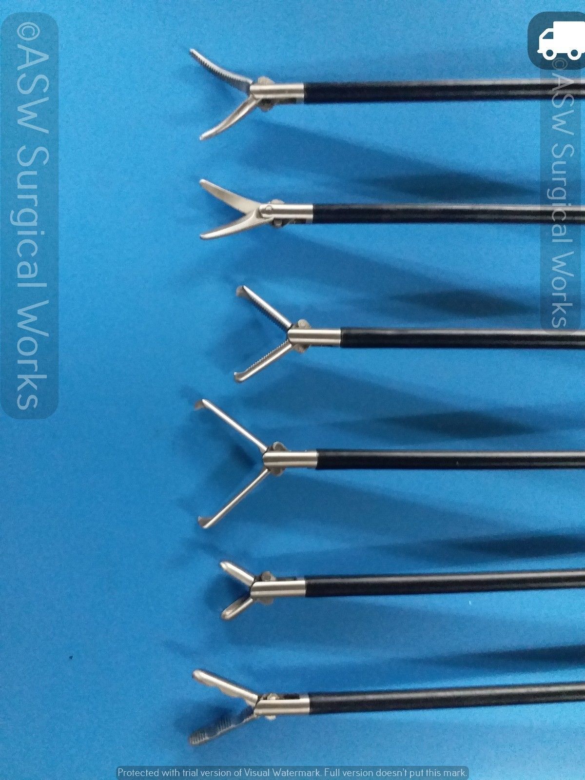 5x330mm Laparoscopic Grasping Forceps 6 PC Surgical Instruments Without