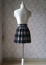 Black and White Plaid Skirt School Mini Plaid Skirt Women Girl Plus Size image 6