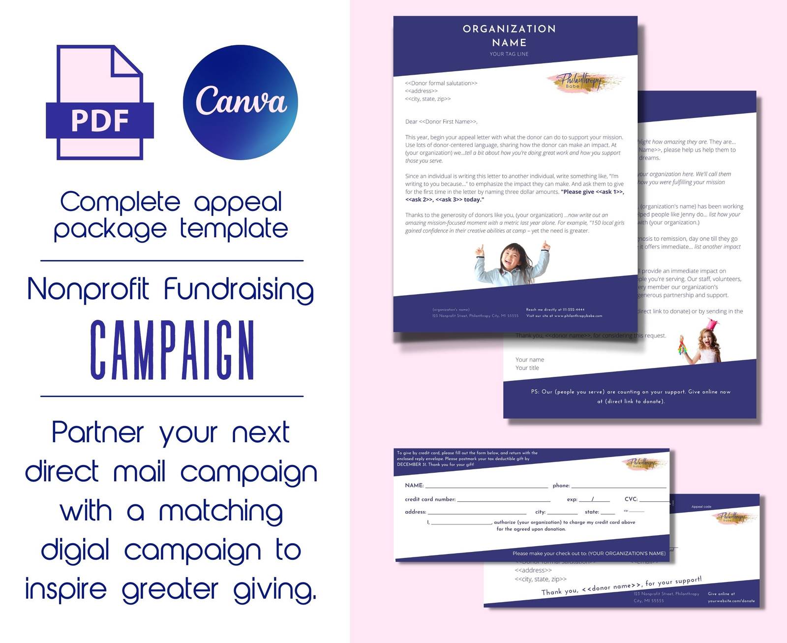 Nonprofit Fundraising Campaign | Appeal Packet | Direct Mail, Email, Social Medi