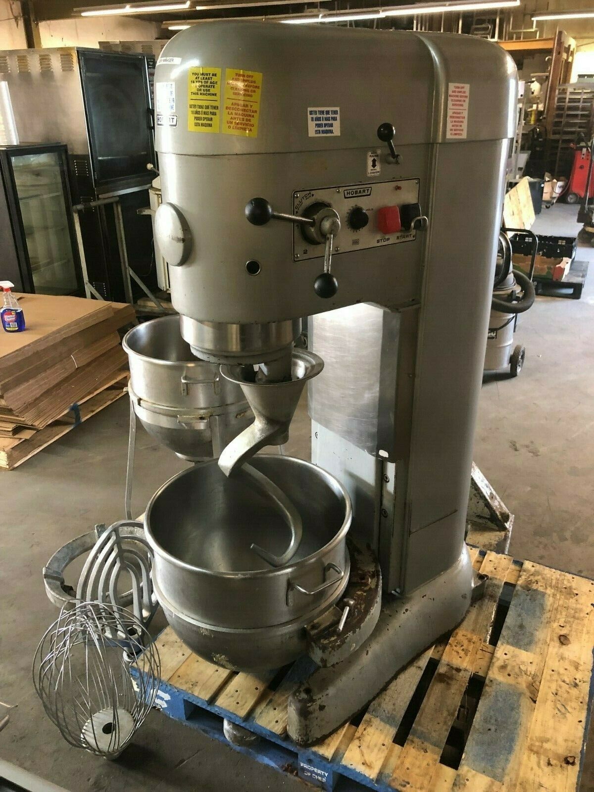 Hobart M802 Commercial 80 QT Bakery Baking Dough Mixer w/ Bowl Whisk