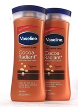 2 Count Vaseline 10 Oz Intensive Care Cocoa Radiant Cocoa Butter Body Lotion - $21.99