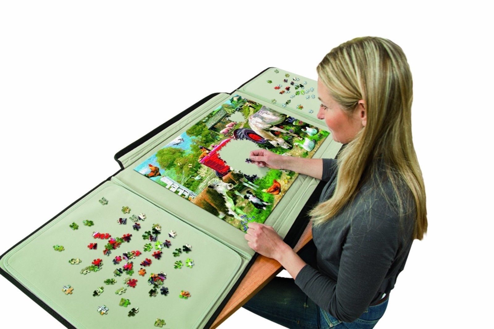 New Storage Puzzle Standard Tray Board Portable Table 1000 Up Pieces Piece Case