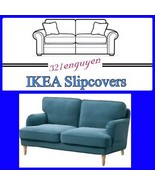 IKEA STOCKSUND Loveseat Slipcover Cover LJUNGEN Blue Velvet 103.197.43  - $199.88