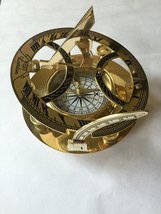 NauticalMart Brass Round Sundial Compass  image 1