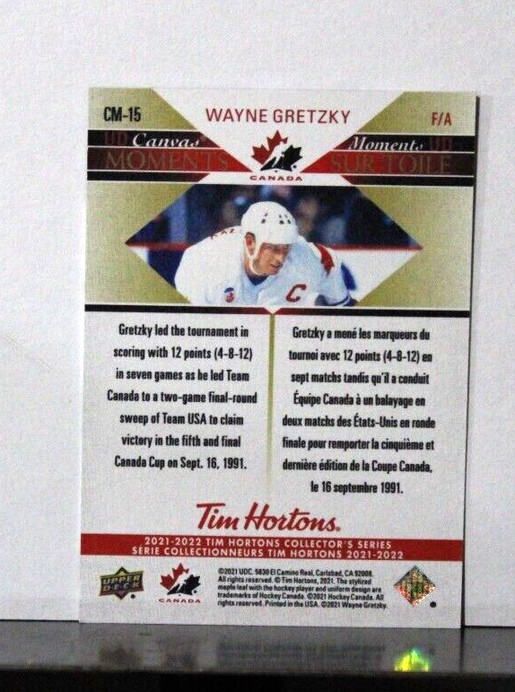 Wayne Gretzky 202122 Tim Hortons Team