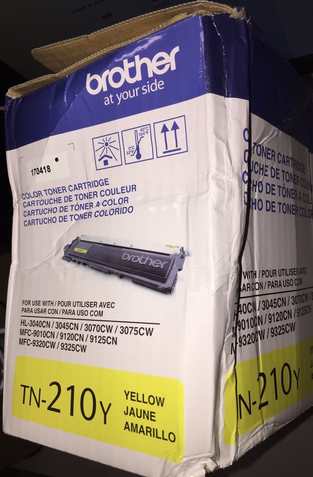 GENUINE OEM BROTHER TN210Y YELLOW TONER CARTRIDGE