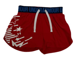 Under Armour Heatgear Red Activewear Shorts w/ Stars Youth sz YXS (I-1E) - $8.91