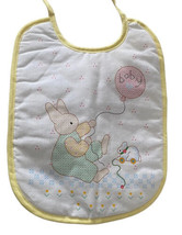 Bucilla Daisy Kingdom Stamped Cross Stitch Baby Bib 63588 Bunny Balloon ... - $9.89