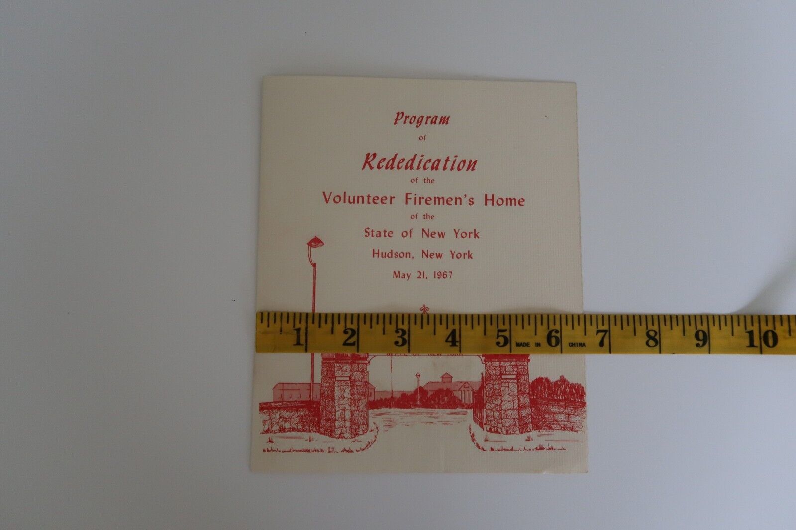 Vtg Program Volunteer Firemen's Home Hudson NY 1967 Rare Ephemera Other