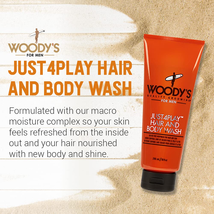 Woody's Just4Play Hair and Body Wash, 10 fl oz image 2