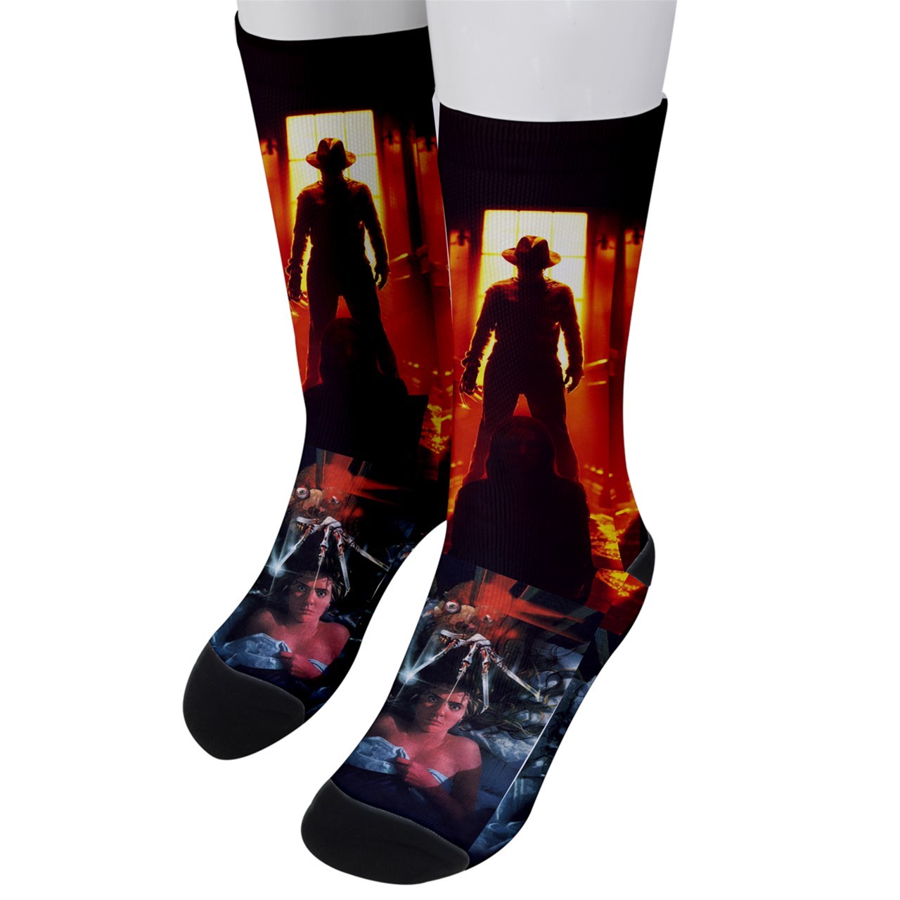 Freddy Krueger Elm street Men`s crew socks cosplay horror halloween - Socks