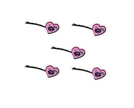 5 Pieces Cute Simple Hair Clips Hair Accessories for Girls, Pink Love