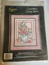 Golden Bee 60278 SHELLS AND FLORAL VASE Counted Cross Stitch Kit  NIP - $33.99