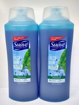 2 Bottles Suave Essentials Fresh Rain Refreshing Body Wash 28oz JumboFamily Size - $28.58