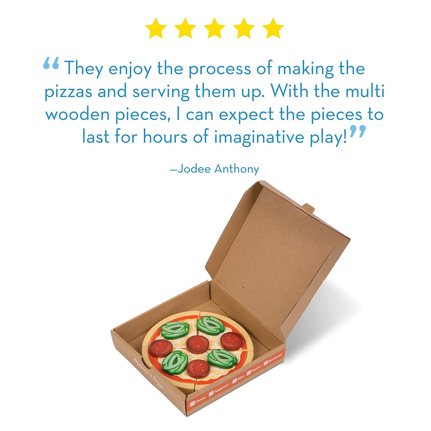 Melissa & Doug Top & Bake Wooden Pizza Counter Play Set (34 Pcs