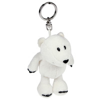 NICI Polar Bear White Stuffed Animal Beanbag Key Chain 4 inches 10 cm - $11.00
