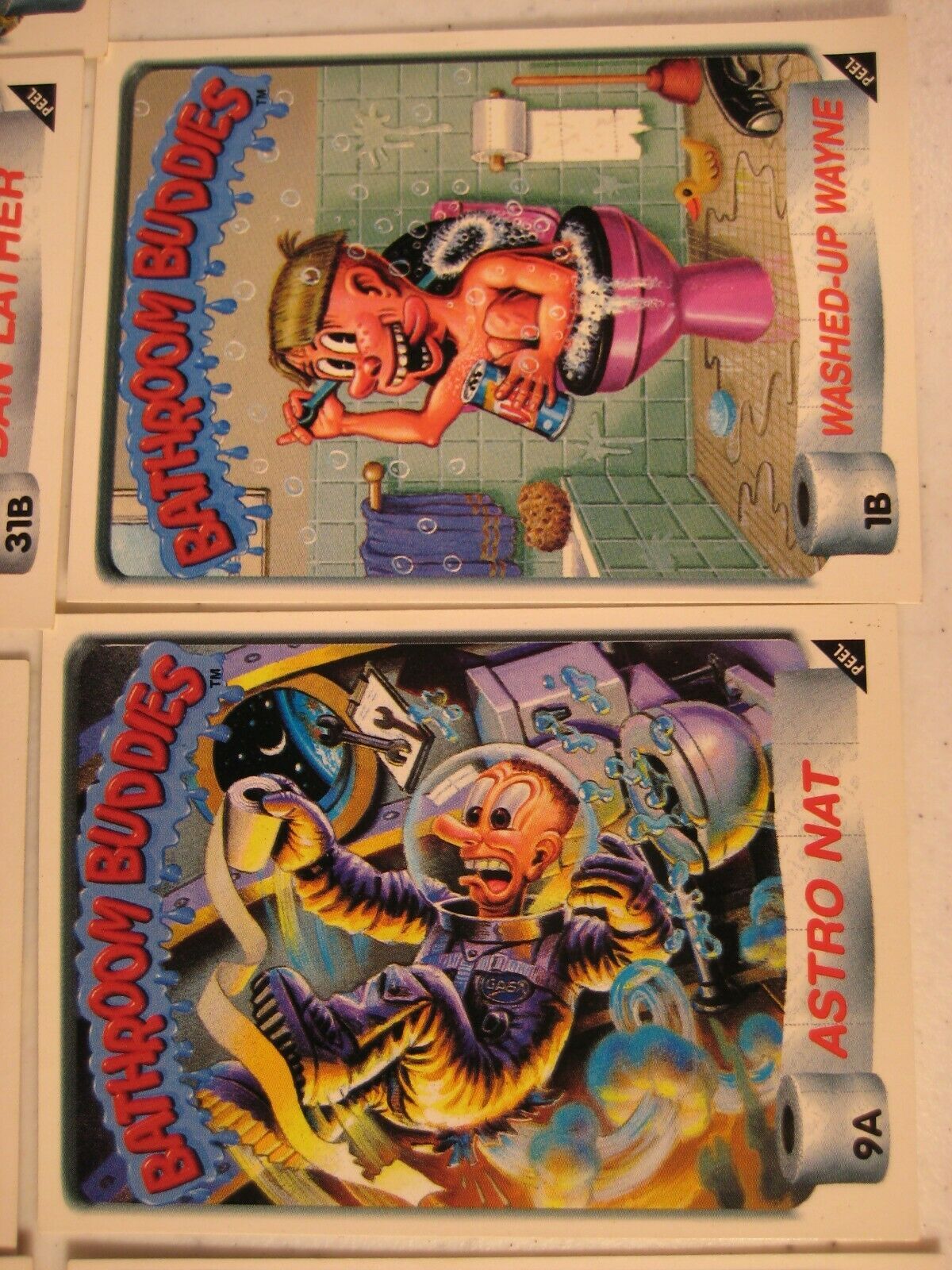 Topps Bathroom Buddies Grossout Novelty Art Sticker Cards Lot of 14 ...