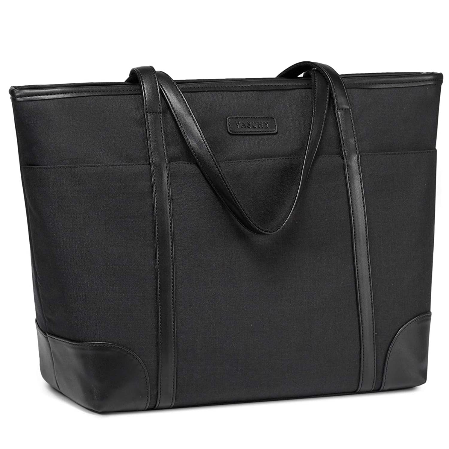 Laptop Tote Bag For Women, 15.6-17 Inch Satchel Shoulder Bag With Luggage Strap